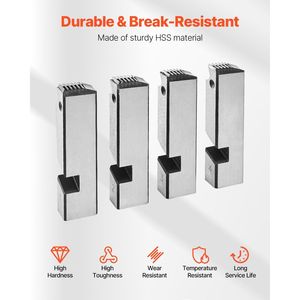 Set da 4 Maschi per Filettatura Tubi HSS per Mano Destra 1"-2" NPT Compatibili con Macchine Filettatrici Integrate - Product Image 3