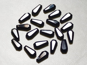 Obsidiana Negra Natural en Forma de Ataúd, Cabujón Facetado, Piedra Suelta con Reverso Plano, Gema para Fabricación de Joyas, Colgantes y Suministros de Artesanía - Product Image 6