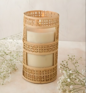 Bamboo <b>drinkware</b> sleeves restaurant glassware <b>accessories</b> for wedding party event glass cup cover set - Product Image 6