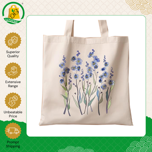 Highly Demanded Top Quality Eco-Friendly Allover Printed <b>Canvas</b> Handbag Casual Tote Bag with Self-Printed Handle for Sale - Product Image 2