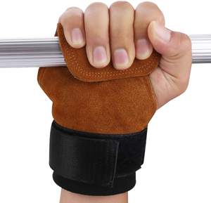 Guantes de Cuero de Alta Calidad para Levantamiento de Pesas con Muñequeras Elásticas y Soporte Reforzado para el Pulgar, Ideales para Entrenamiento de Fuerza en el Gimnasio - Product Image 5