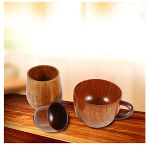 Handmade Creative Wooden tea <b>Cup</b> Popular Design Eco-Friendly Coffee Tea Server Tea <b>Saucers</b> With Handle & Cheap Price - Product Image 4