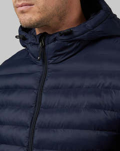 Veste matelassée à capuche pour homme, coupe-vent, rembourrage en polyester, hiver, décontractée, fermeture éclair, coupe régulière - Product Image 4