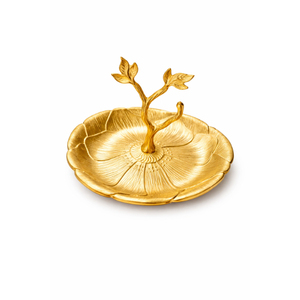 Latest Metal Round Serving Platter with Gold Palm Tree Stand Tableware <b>Chocolate</b> Tray for <b>Wedding</b> Party Dessert Dates Platter - Product Image 1