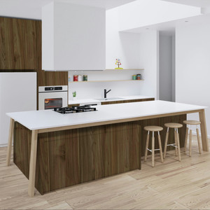 Juego de Muebles de Cocina Modernos Personalizados JY Project, Gabinetes de Cocina de Madera RTA con Isla, Gabinetes de Cocina Modulares de MDF y Contrachapado - Product Image 6