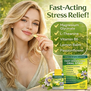 Tiras Orales <span class=keywords><strong>de</strong></span> Disolución Rápida para Alivio del Estrés y Relajación, Suplemento Dietético para Calmar la <span class=keywords><strong>Ansiedad</strong></span>, OEM ODM Venta al Por Mayor - Product Image 6