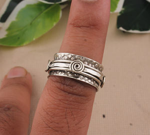 Minimalist 925 Sterling <b>Silver</b> Gemstone Band <b>Ring</b> S925 Finger <b>Rings</b> Women <b>Men</b> High Polished Jewelry Party Wholesale Supplier - Product Image 3