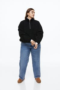 Sudadera de felpa de borreguillo para mujer con media cremallera, jersey térmico, sudadera con capucha para mujer - Product Image 2