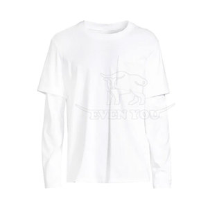 เสื้อยืดสองชั้นสีพื้น ดีไซน์ล่าสุด ผ้าเนื้อนุ่ม แห้งเร็ว เหมาะสำหรับกิจกรรมกลางแจ้ง เสื้อยืดสองชั้นสำหรับผู้ชาย - Product Image 5