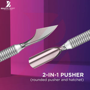 Herramienta Profesional de Manicura, Limpiador y Empujador de Doble Punta, Acero Inoxidable, Agarre Ergonómico, Resistente a la Corrosión - Product Image 3