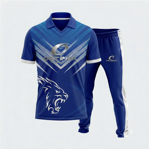 Ensemble d'uniformes de cricket unisexe avec impression par transfert thermique, maillot et pantalon pour équipe, durable, léger, séchage rapide, grande taille, short - Product Image 1