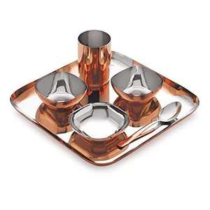 Juego de Vajilla Clásico Bold Blossom de Acero Inoxidable Color Cobre, Accesorios de Cocina para 3 Tazones de Vidrio, Aptos para Uso con Alimentos - Product Image 2