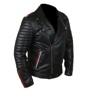 Chaqueta de Cuero para Hombre, Estilo Coreano, Corte Ajustado, Forro Polar, Gruesa, para Motocicleta, Primavera, Otoño e Invierno - Product Image 5