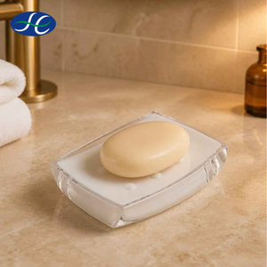 Acrylic <b>toothbrush</b> <b>holder</b> cup round twist over moldingsoap dish white - Product Image 2