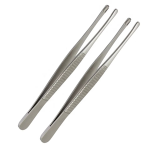 Pinces à tissus russes de qualité supérieure 15cm 20cm 25cm en acier inoxydable à pointes arrondies dentelées Instruments chirurgicaux médicaux Marquage CE ISO - Product Image 4