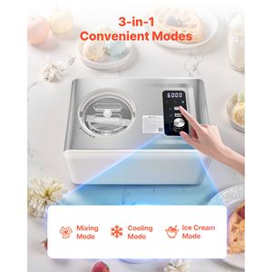 Macchina Elettrica Automatica per Sorbetto e Gelato 220V, 2 Litri, Senza Precongelamento, 3 Modalità, Compressore per Uso Domestico - Product Image 2