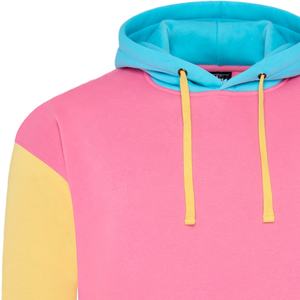 Sudadera con capucha para hombre Color Block sudadera rosa prendas de vestir con bolsillo Colorblock suéter con capucha suéter suelto con capucha juvenil - Product Image 5
