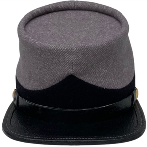 <b>Vintage</b> Wool Kepi <b>Cap</b> Adjustable 100% Wool Hand Embroidery Digital Printing Historical American Reproduction Style Grey Hats - Product Image 1