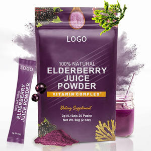 Extracto de Saúco Natural Personalizado en Polvo con Zinc y Vitamina C, 25% Jugo de Saúco, Mejora la Inmunidad, 60g para Niños y Adultos - Product Image 1