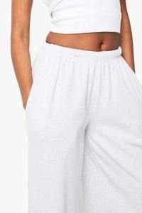 Pantalones deportivos de mujer de cintura media, corte regular, de forro polar, para ocio al aire libre, deportes de invierno, cómodos, al por mayor, con cintura elástica de encaje y frente plano - Product Image 3