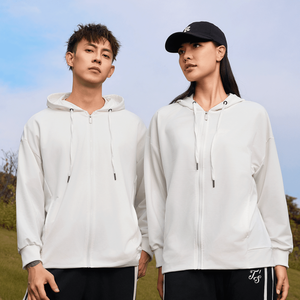 PIHA SPORTS Men's Casual Double Terry Fleece Hoodie Solid Color Warm Windproof Breathable Stylish Zip Pullover Polyester/Cotton - Product Image 5