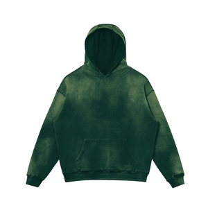 Sweat à capuche surdimensionné pour homme, 100 % coton, écologique, avec logo personnalisé, style streetwear, épais (380g), vente en gros - Product Image 3