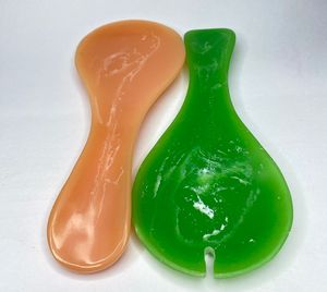 Cuillères en résine faites à la main, écologiques, ensemble de serveurs à salade en provenance d'Inde, vente en gros, ustensiles multicolores, artisanat - Product Image 3