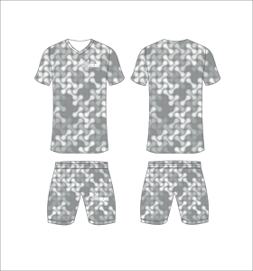 Custom Sublimation Grey Pattern Soccer Jersey Uniform Set Mens Breathable Football Training <b>Kits</b> Wholesale Team Dry Fit Suit - Product Image 1