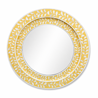 Miroir mural décoratif fait main en bois MDF au design moderne et luxueux, gravure personnalisée, écologique, pour mariage et salon
