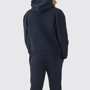 Custom OEM Cotton Made Logo Printed Men Flared <b>Tracksuits</b> / Puff Print Adult Size Cotton Fleece Men Flared Pants and Hoodies Set - Product Image 2