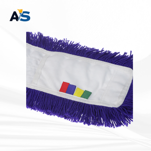 Mopa para Polvo Azul Resistente A&S 5x24 con Fibras Acrílicas Sintéticas de Punta Cortada y Respaldo de Poliéster para Limpieza de Múltiples Superficies - Product Image 1