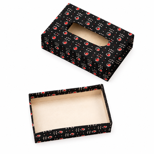 Boîte à mouchoirs en bois artisanal de luxe, imprimée, avec finition en tissu décoratif, porte-serviettes de table - Product Image 4