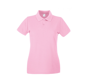 เสื้อโปโลผู้หญิงไซส์ใหญ่สีชมพู ปี 2026 ลำลองทันสมัย สีพื้น ปกคอพับ แขนสั้น - Product Image 1