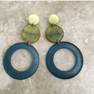 New Style Women's Retro Minimalist Multi-element Copper Resin Pendant <b>Earrings</b> Trendy Fashionable Party <b>Earrings</b> Woman s Use - Product Image 4