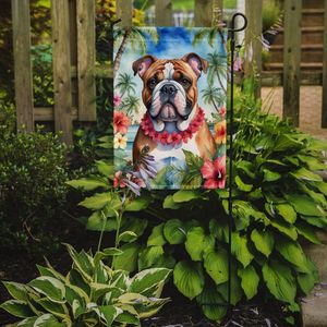 Bandera de jardín Luau Multicolor para buzón de Bulldog inglés, pancarta decorativa para patio, ilustraciones para camas de flores - Product Image 2