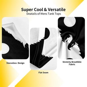 Fabricante de Camisetas sin Mangas Sublimadas Personalizadas, Impresión Completa en Toda la Superficie, Chaleco Deportivo de Malla para Hombre, MOQ Bajo, Poliéster de Secado Rápido - Product Image 4