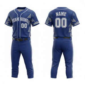Ensemble d'uniformes de baseball personnalisés, maillot et pantalon en sublimation, polyester respirant, vêtements d'entraînement et de match pour équipe, prix bas, OEM - Product Image 5