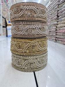 Tela de encaje de tul africano químico, guipur, bordado sedoso lechoso, hilos de algodón con lentejuelas, cintas, para uso en calzado, personalizado, suave - Product Image 2