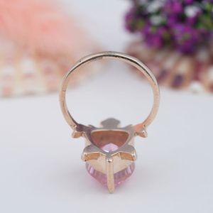Rose Gold Plated Solid 925 Sterling <b>Silver</b> Pink Rose Quartz Pear Faceted Cut Gemstone Statement Teardrop <b>Stacking</b> <b>Rings</b> Jewelry - Product Image 5