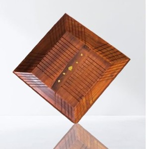 Bandeja octogonal de madera de Sheesham con incrustaciones de nácar, venta al por mayor, Moradabad - Product Image 3