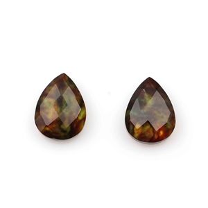 Precio de Fábrica, Ammolita Natural, Cuarzo Doble, 10x14mm, Multicolor, Forma de Pera, Briolette, Gema Suelta, Suministros para Hacer Colgantes - Product Image 1