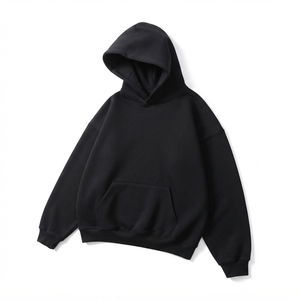Sudadera con Capucha de Felpa 100% Algodón para Hombre, Estilo Holgado, Hombros Caídos, Talla Grande, Estilo Urbano Unisex, Calidad Superior 2026 - Product Image 3