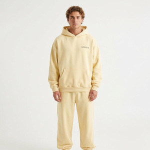 Hawk Eye Sports <b>Men's</b> Slim Fabric Fleece 300g Winter <b>Pullover</b> Hoodie Full-Length Button-Up Tracksuit Set Breathable - Product Image 1