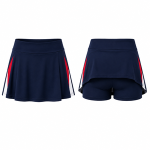 Custom Sublimation Women Tennis Dress Set Short Sleeve for Shirt Matching <b>Skirt</b> Gradient Color Moisture Wicking 100% Polyester - Product Image 6