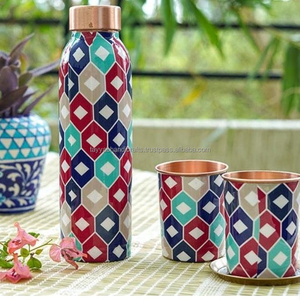 Leakage Proof Copper <b>Water</b> <b>Bottle</b> for Yoga Gym Ayurvedic Health Benefits - Product Image 5