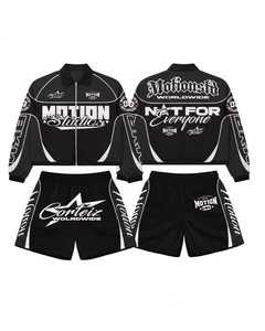 Custom High Quality Solid Lightweight Knitted <b>Windbreaker</b> Nylon Men's Summer Sport Letter Print Breathable Windproof Set - Product Image 4