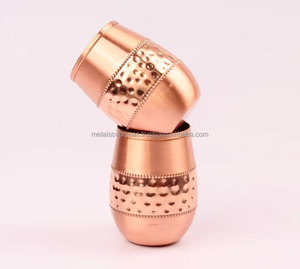 แก้วเบียร์โลหะดีไซน์ทองแดงสองสีสำหรับงานแต่งงานในร่มร้านอาหารปาร์ตี้โรงแรม-ตัวเลือกตกแต่งหลากหลาย - Product Image 3