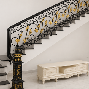 Heavy-Duty <b>Iron</b> Stair Railing: Premium Custom Metal Balusters & Handrails Offering Unmatched Security & Sophisticated Style! - Product Image 4