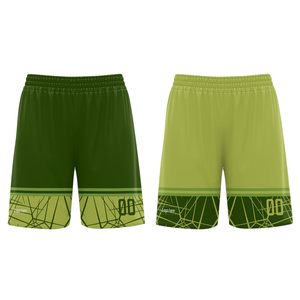 Ensemble d'uniformes de basketball personnalisés sublimés, motif géométrique vert, col en V, sans manches, tissu en maille respirant, unisexe adulte, athlétique - Product Image 5