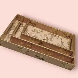 ถาดเสิร์ฟไม้ MDF พรีเมียม ดีไซน์หรูหรา ผลิตด้วยมือ สำหรับใช้ในบ้าน โรงแรม ร้านอาหาร - ของตกแต่งโต๊ะอาหาร - Product Image 4